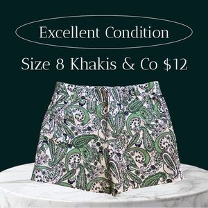Khakis & Co Paisley Shorts Size 8